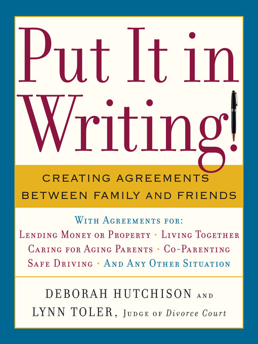 Title details for Put It in Writing! by Deborah Hutchison - Available